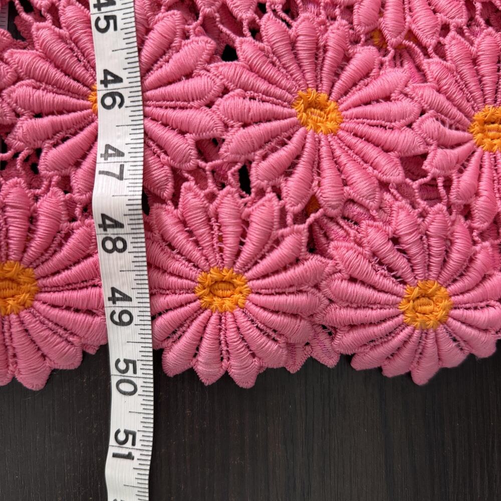 J.Marie Lele Dress Women XS Maxi Pink Daisy Floral Boho Sundress Tie Strap NEW - Picture 10 of 11